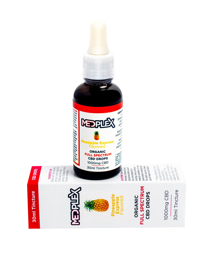 Pineapple Organic Full Spectrum CBD Oil Tincture Drops 1000 mg